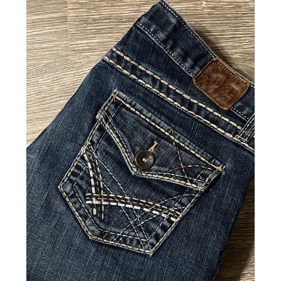 BKE Women's Stella Boot Stretch‎ Low Rise Dark Wash Jeans SZ 28x31.5 (30x31) - Picture 1 of 11